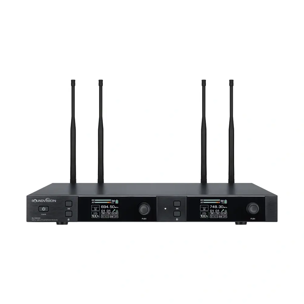 Soundvision SU-990D-HTP-Front Receiver SOUNDVISION SU-990D/HTP ชุดไมค์ลอยดิจิตอลคู่ (รุ่นใหม่ เปลี่ยนหัวไมค์ได้)