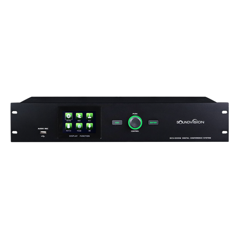 Soundvision Dcs-1000m เครื่องควบคุมชุดประชุมระบบดิจิตอล รองรับระบบกล้องติดตาม พร้อมสลับสัญญาณภาพ Hdmi แบบ 4in / 1out