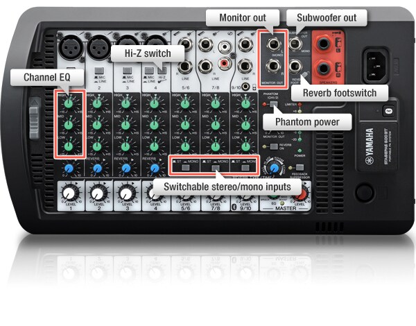Yamaha Stagepas 600bt ระบบ Pa แบบพกพา พร้อมมิกเซอร์ 10 แชนแนล
