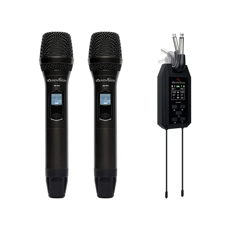 Soundvision Dw-2go ชุดไมโครโฟนไร้สายมือถือคู่ แบบพกพา