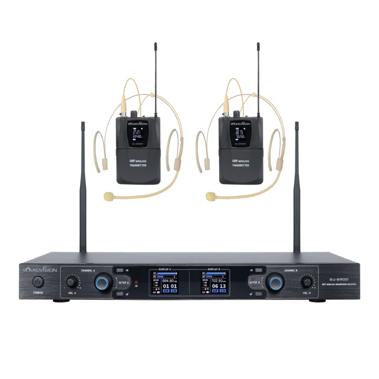 Soundvision Su-890d-Ll/bt (Hw-X) ชุดไมค์ลอยดิจิตอล คาดศรีษะคู่ ย่าน Uhf คลื่นความถี่ 694.5 – 702.7mhz