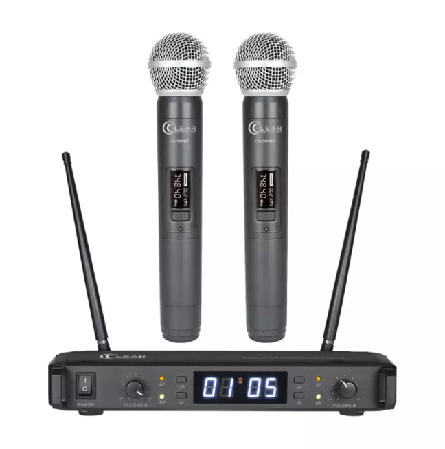 Clearsound Cs-500 (Uhf Dual Wireless Microphone Systems) ไมโครโฟนไร้สายมือถือคู่
