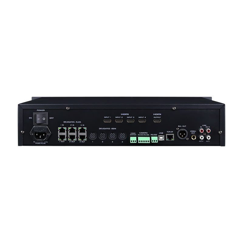 Soundvision Dcs-1000m เครื่องควบคุมชุดประชุมระบบดิจิตอล รองรับระบบกล้องติดตาม พร้อมสลับสัญญาณภาพ Hdmi แบบ 4in / 1out Soundvision Dcs-1000m เครื่องควบคุมชุดประชุมระบบดิจิตอล รองรับระบบกล้องติดตาม พร้อมสลับสัญญาณภาพ Hdmi แบบ 4in / 1out
