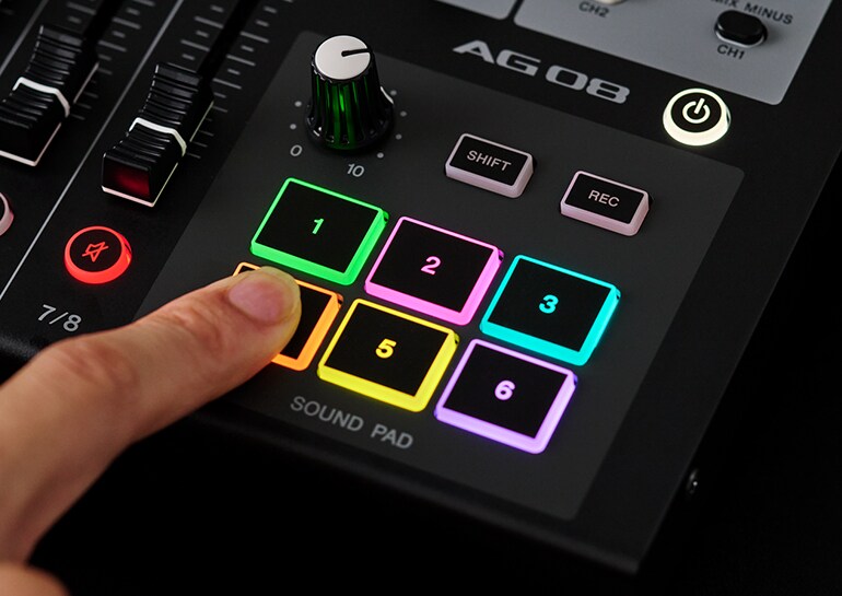 Yamaha Ag08 มิกเซอร์ไลฟ์สตรีมมิ่ง 8 ช่องสัญญาณ เชื่อมต่อ Ipad ได้