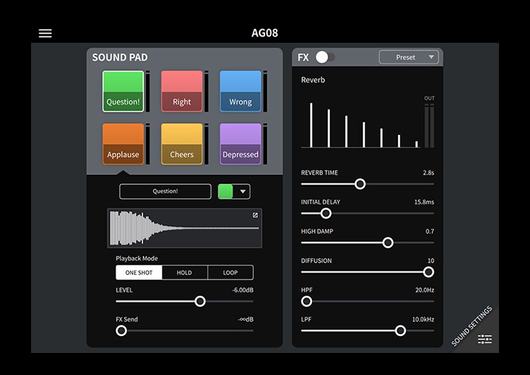 Yamaha Ag08 มิกเซอร์ไลฟ์สตรีมมิ่ง 8 ช่องสัญญาณ เชื่อมต่อ Ipad ได้