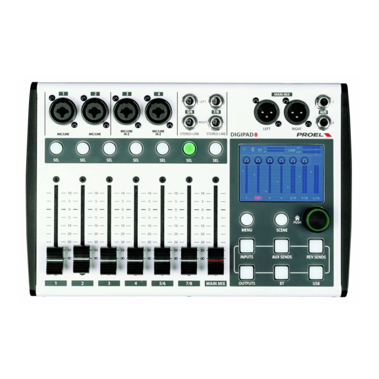 Proel Digipad8 มิกเซอร์ดิจิตอล 8 แชนแนล หน้าจอสัมผัส พกพาสะดวก
