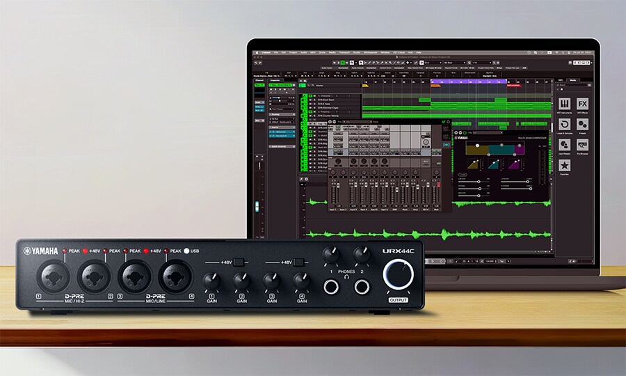 Yamaha Urx44c อินเทอร์เฟซเสียงแบบ Usb-C 6-In / 4-Out