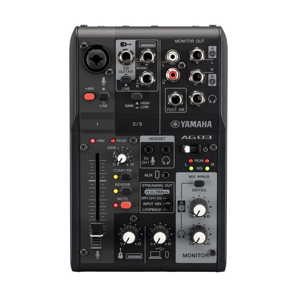 Yamaha Ag03mk2 มิกเซอร์ไลฟ์สตรีมมิ่ง 3 ช่องสัญญาณ Yamaha Ag03mk2 มิกเซอร์ไลฟ์สตรีมมิ่ง 3 ช่องสัญญาณ