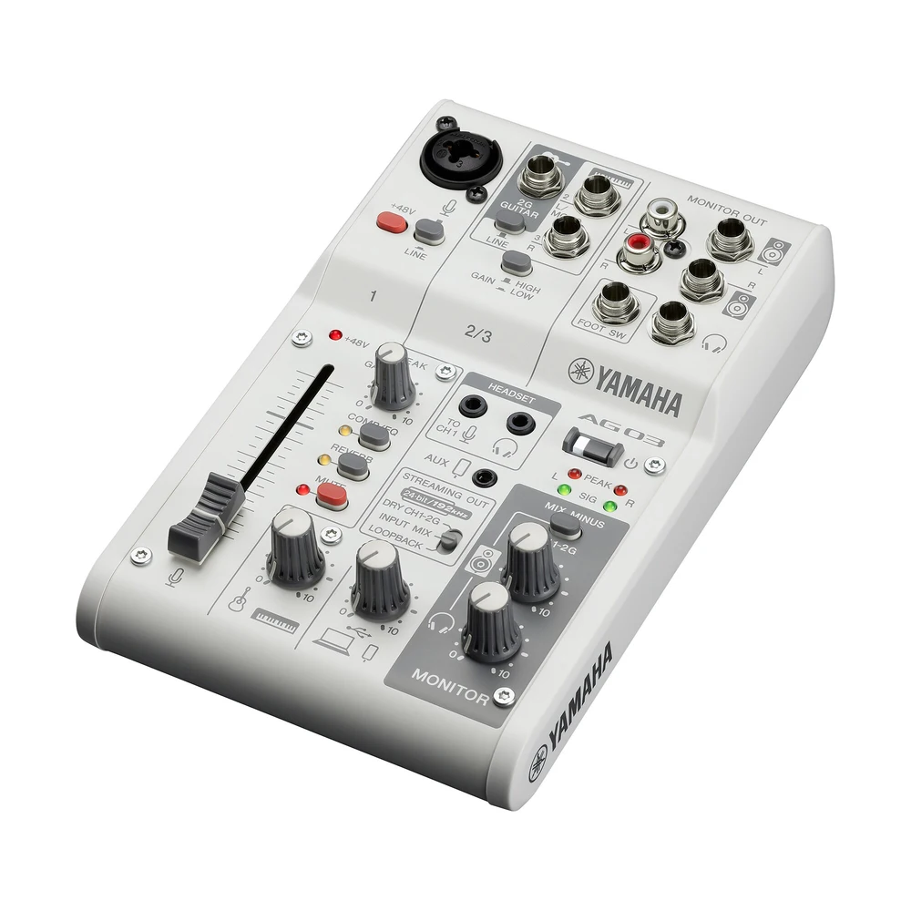 Yamaha Ag03mk2 มิกเซอร์ไลฟ์สตรีมมิ่ง 3 ช่องสัญญาณ Yamaha Ag03mk2 มิกเซอร์ไลฟ์สตรีมมิ่ง 3 ช่องสัญญาณ