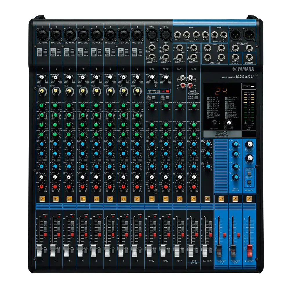 Yamaha Mg16xu มิกเซอร์อนาล็อก 16 แชนแนล พร้อม Usb และชุดอุปกรณ์แบบยึดติดแร็ค Yamaha Mg16xu มิกเซอร์อนาล็อก 16 แชนแนล พร้อม Usb และชุดอุปกรณ์แบบยึดติดแร็ค