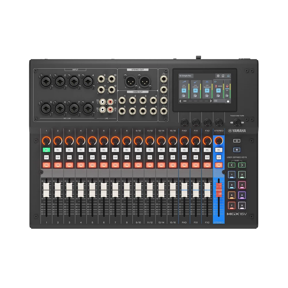 Yamaha Mgx16v มิกเซอร์ดิจิตอล 22 แชนแนล พร้อมอินเทอร์เฟสวิดีโอ Yamaha Mgx16v มิกเซอร์ดิจิตอล 22 แชนแนล พร้อมอินเทอร์เฟสวิดีโอ