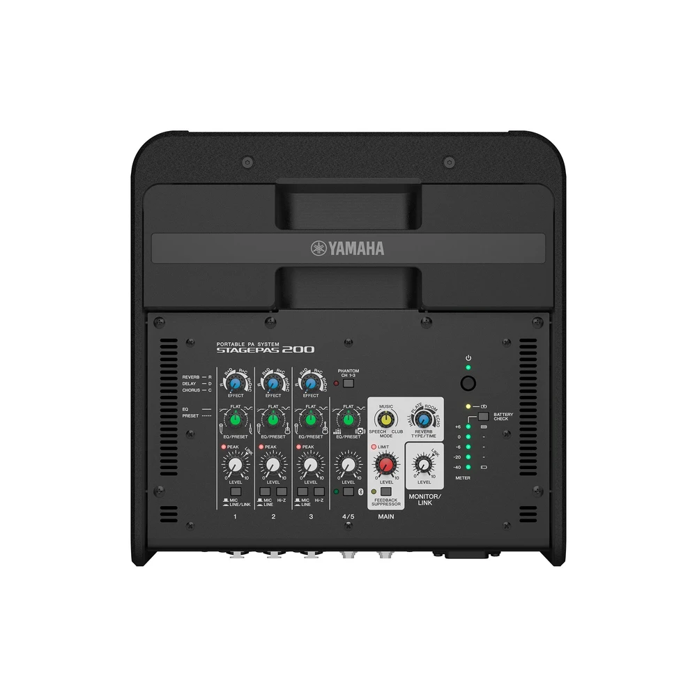 Yamaha Stagepas 200btr ระบบ Pa แบบพกพา พร้อมมิกเซอร์ดิจิตอล 5 แชนแนล Yamaha Stagepas 200btr ระบบ Pa แบบพกพา พร้อมมิกเซอร์ดิจิตอล 5 แชนแนล