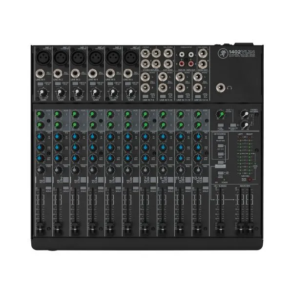Mackie 1402vlz4 มิกเซอร์ 14 ช่อง Analog Mixer พร้อม Onyx Mic Preamps สำหรับสตูดิโอและงานแสดงสด