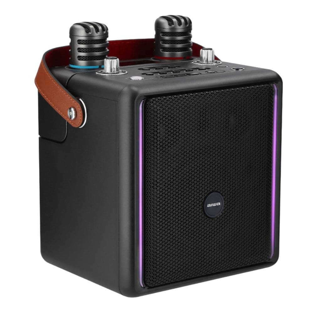 Aiwa Aw-B400k ลำโพงบลูทูธ 6 นิ้ว Portable Bluetooth Speaker มาพร้อมไมค์ และไฟ Led Aiwa Aw-B400k ลำโพงบลูทูธ 6 นิ้ว Portable Bluetooth Speaker มาพร้อมไมค์ และไฟ Led