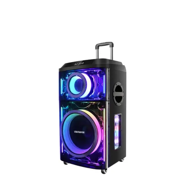 Aiwa Aw-X12h Party Speaker ลำโพงบลูทูธ ปาร์ตี้สปีคเกอร์ เสียงทรงพลัง พร้อมไฟ Led