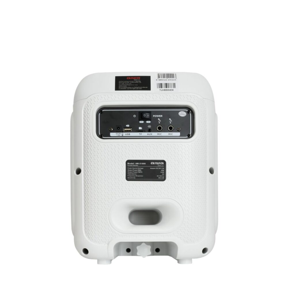 Aiwa Aw-X1800 Party Speaker ลำโพงบลูทูธ ปาร์ตี้สปีคเกอร์ ไฟ Led เสียงทรงพลัง Aiwa Aw-X1800 Party Speaker ลำโพงบลูทูธ ปาร์ตี้สปีคเกอร์ ไฟ Led เสียงทรงพลัง