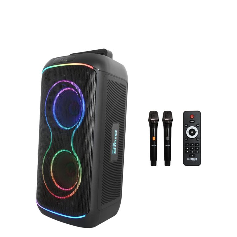 Aiwa Aw-X5150 Party Speaker ลำโพงบลูทูธ ปาร์ตี้สปีคเกอร์ เสียงทรงพลัง พร้อมไฟ Led