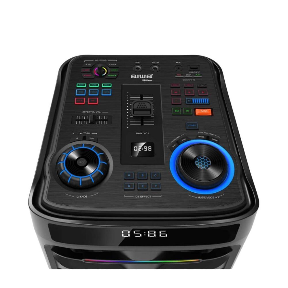 Aiwa Aw-X8283dj Party Speaker ลำโพงบลูทูธ ปาร์ตี้สปีคเกอร์ เสียงทรงพลัง พร้อมไฟ Led และคาราโอเกะ Aiwa Aw-X8283dj Party Speaker ลำโพงบลูทูธ ปาร์ตี้สปีคเกอร์ เสียงทรงพลัง พร้อมไฟ Led และคาราโอเกะ