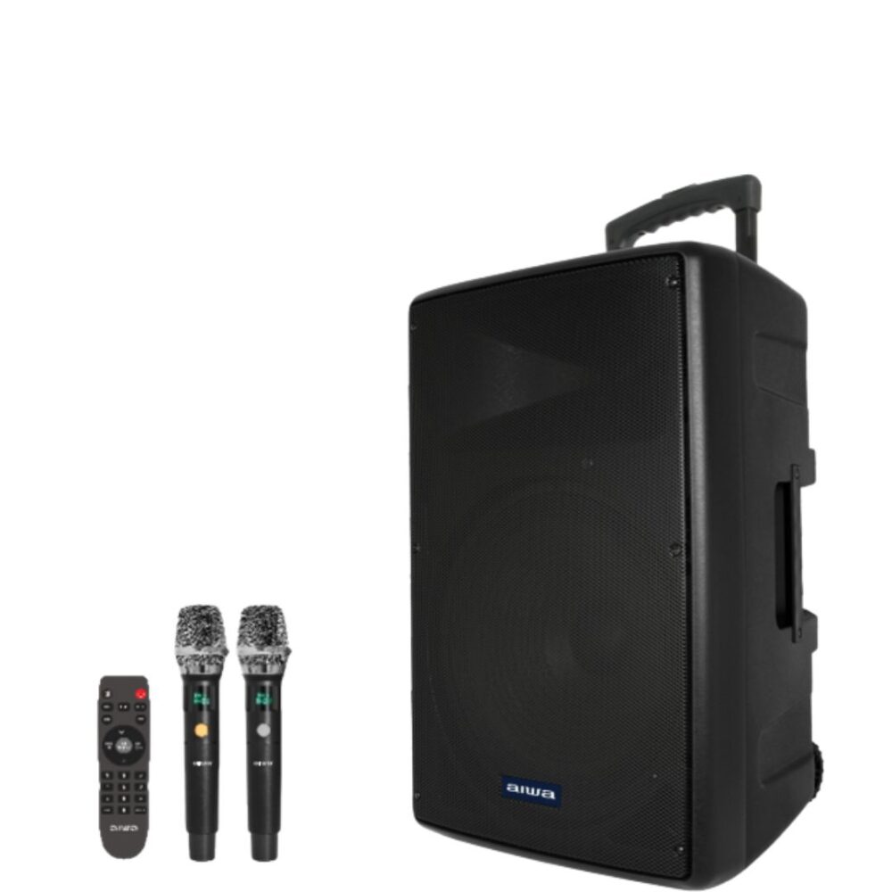 Aiwa Aw-X1500pro ลำโพงบลูทูธ 800w ดอกลำโพง 15 นิ้ว Party Speaker พร้อมไมโครโฟนไร้สายคู่ Aiwa Aw-X1500pro ลำโพงบลูทูธ 800w ดอกลำโพง 15 นิ้ว Party Speaker พร้อมไมโครโฟนไร้สายคู่