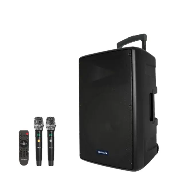 Aiwa Aw-X1500pro ลำโพงบลูทูธ 800w ดอกลำโพง 15 นิ้ว Party Speaker พร้อมไมโครโฟนไร้สายคู่