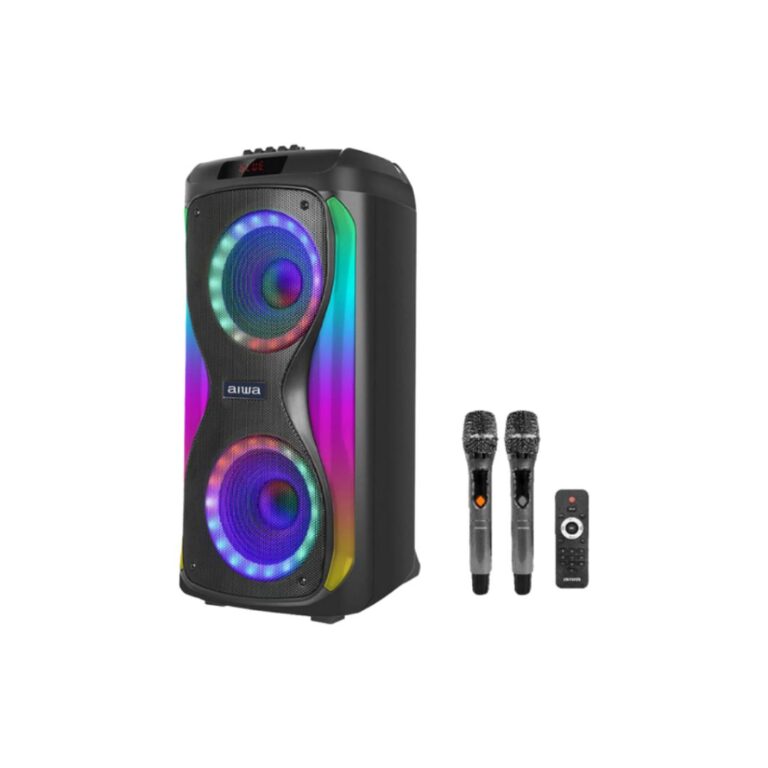 Aiwa Psp-808a Party Speaker ลำโพงบลูทูธ ปาร์ตี้สปีคเกอร์ เสียงทรงพลัง พร้อมไฟ Led