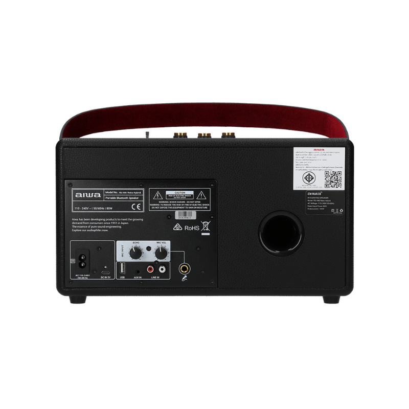 Aiwa Rs-X90 Retro Hybrid ลำโพงบลูทูธ 120w ดอกลำโพง 6.5 นิ้ว Portable Bluetooth Speaker Aiwa Rs-X90 Retro Hybrid ลำโพงบลูทูธ 120w ดอกลำโพง 6.5 นิ้ว Portable Bluetooth Speaker