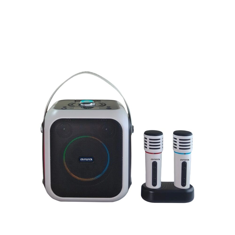 Aiwa Aw-B200k ลำโพงบลูทูธ 5 นิ้ว Portable Bluetooth Speaker มาพร้อมไมค์ และไฟ Led Aiwa Aw-B200k ลำโพงบลูทูธ 5 นิ้ว Portable Bluetooth Speaker มาพร้อมไมค์ และไฟ Led