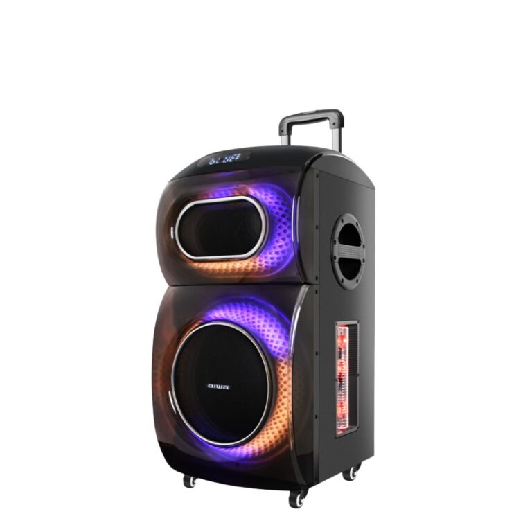 Aiwa Aw-X12j Party Speaker ลำโพงบลูทูธ ปาร์ตี้สปีคเกอร์ เสียงทรงพลัง พร้อมไฟ Led