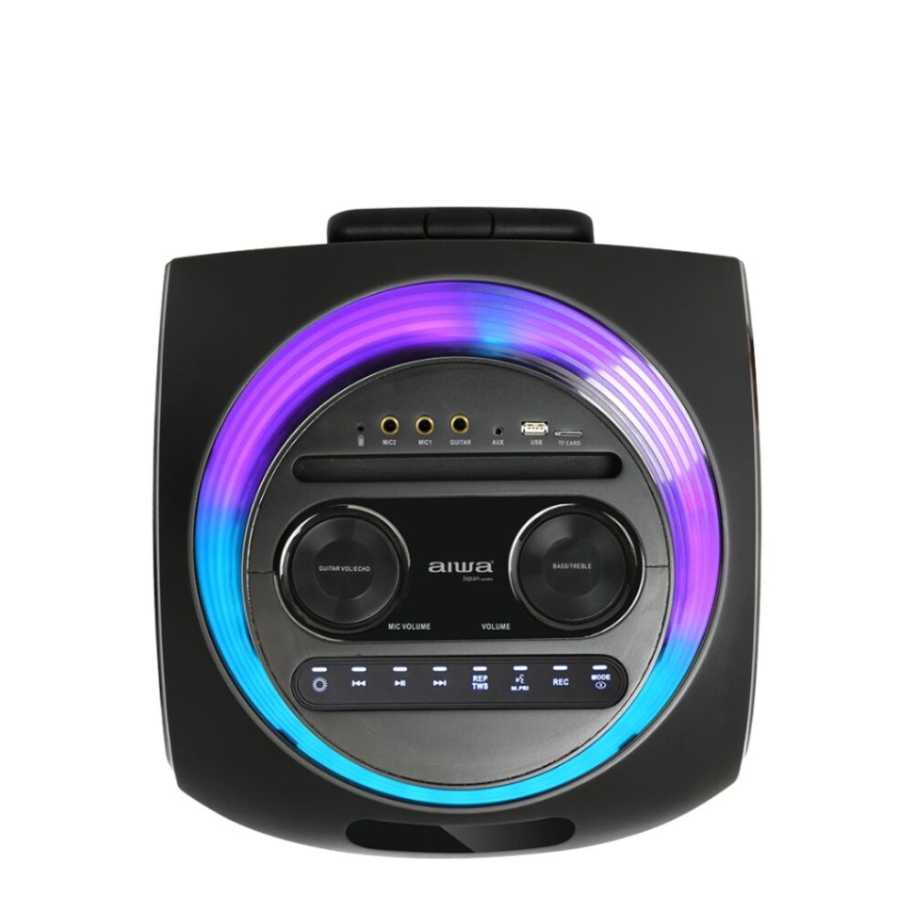 Aiwa Aw-X12j Party Speaker ลำโพงบลูทูธ ปาร์ตี้สปีคเกอร์ เสียงทรงพลัง พร้อมไฟ Led Aiwa Aw-X12j Party Speaker ลำโพงบลูทูธ ปาร์ตี้สปีคเกอร์ เสียงทรงพลัง พร้อมไฟ Led