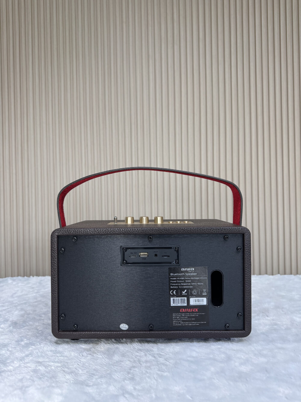 Aiwa Mi-X180 Retro Heritage Ii ลำโพงบลูทูธ 80w ดอกลำโพง 6.5 นิ้ว Portable Bluetooth Speaker Aiwa Mi-X180 Retro Heritage Ii ลำโพงบลูทูธ 80w ดอกลำโพง 6.5 นิ้ว Portable Bluetooth Speaker