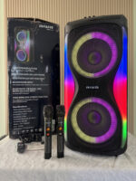 Aiwa Psp-808a ลำโพงบลูทูธ 80w 8 นิ้ว Party Speaker มาพร้อมไมค์ และไฟ Led