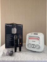 Aiwa Aw-X1800 ลำโพงบลูทูธ 120w 8 นิ้ว Party Speaker มาพร้อมไมค์ และไฟ Led