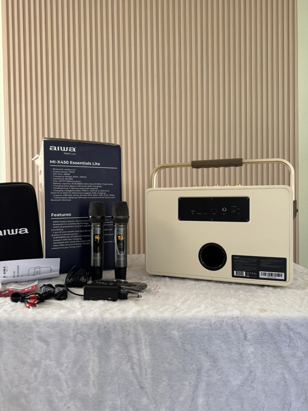 Aiwa Mi-X430 Enigma Essentials Lite ลำโพงบลูทูธ 40w ดอกลำโพง 4 นิ้ว พร้อมไมโครโฟน Portable Bluetooth Speaker