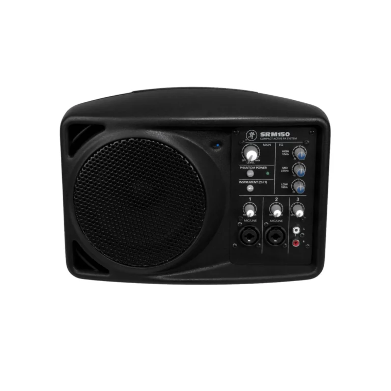 Mackie Srm150 Active Speaker Black ลำโพงมอนิเตอร์พกพาพร้อมมิกเซอร์ 3 ช่อง