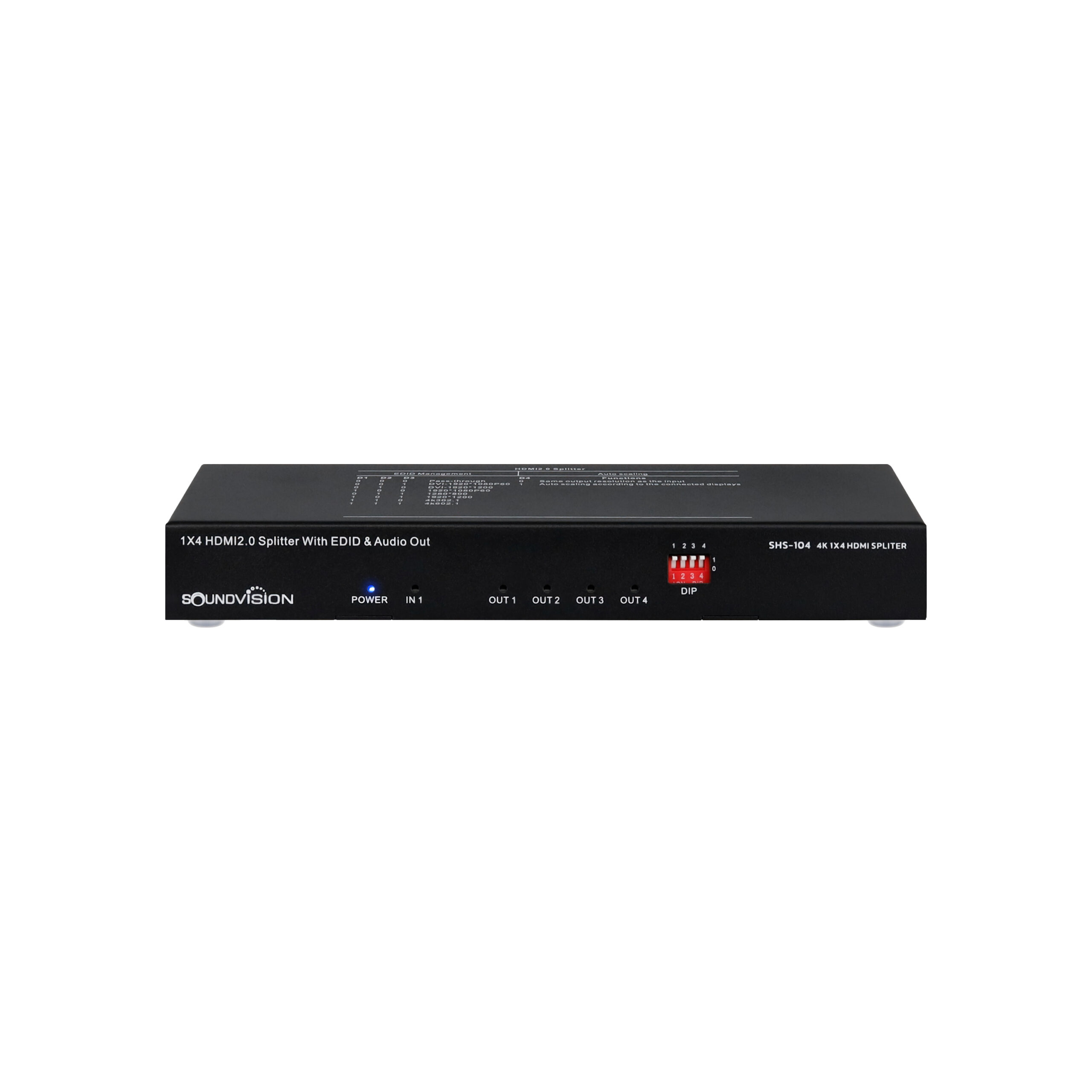 Soundvision Shs-104 ตัวแยกสัญญาณ 4k Hdmi เข้า 1 ออก 4 Soundvision Shs-104 ตัวแยกสัญญาณ 4k Hdmi เข้า 1 ออก 4