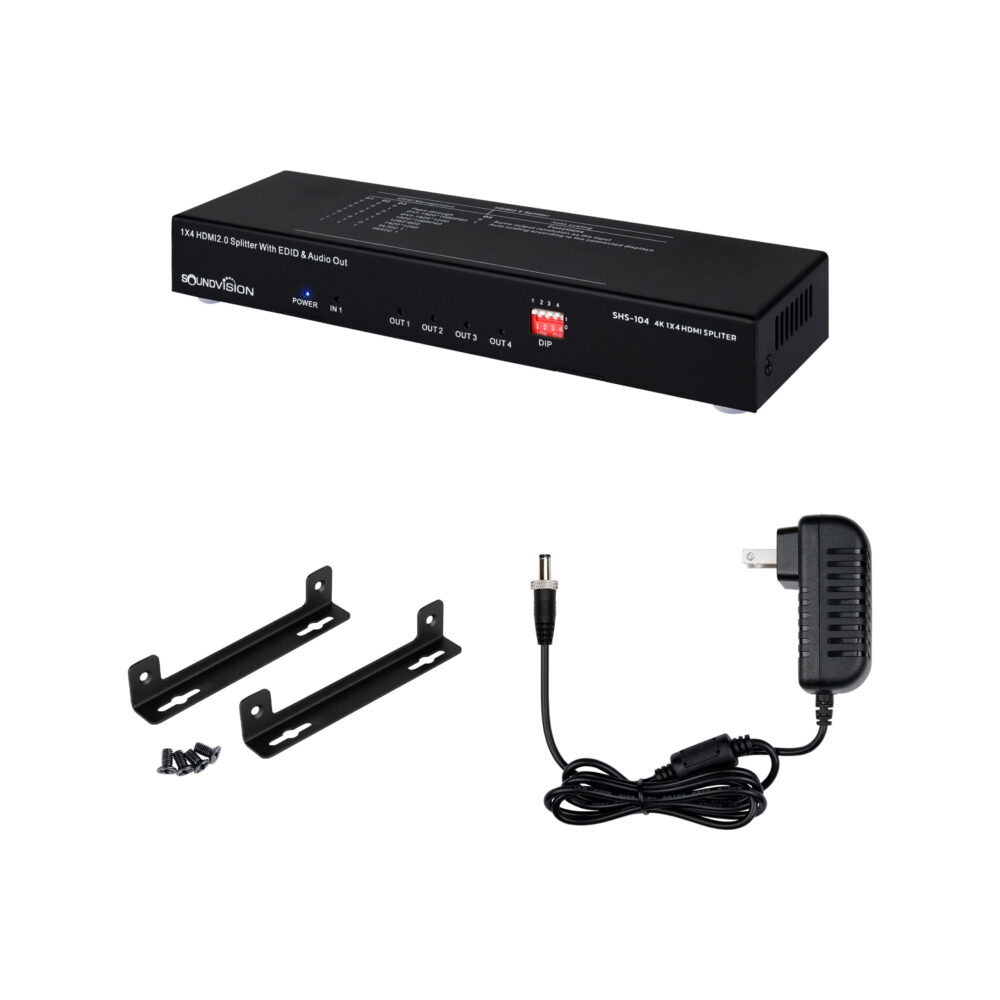 Soundvision Shs-104 ตัวแยกสัญญาณ 4k Hdmi เข้า 1 ออก 4 Soundvision Shs-104 ตัวแยกสัญญาณ 4k Hdmi เข้า 1 ออก 4