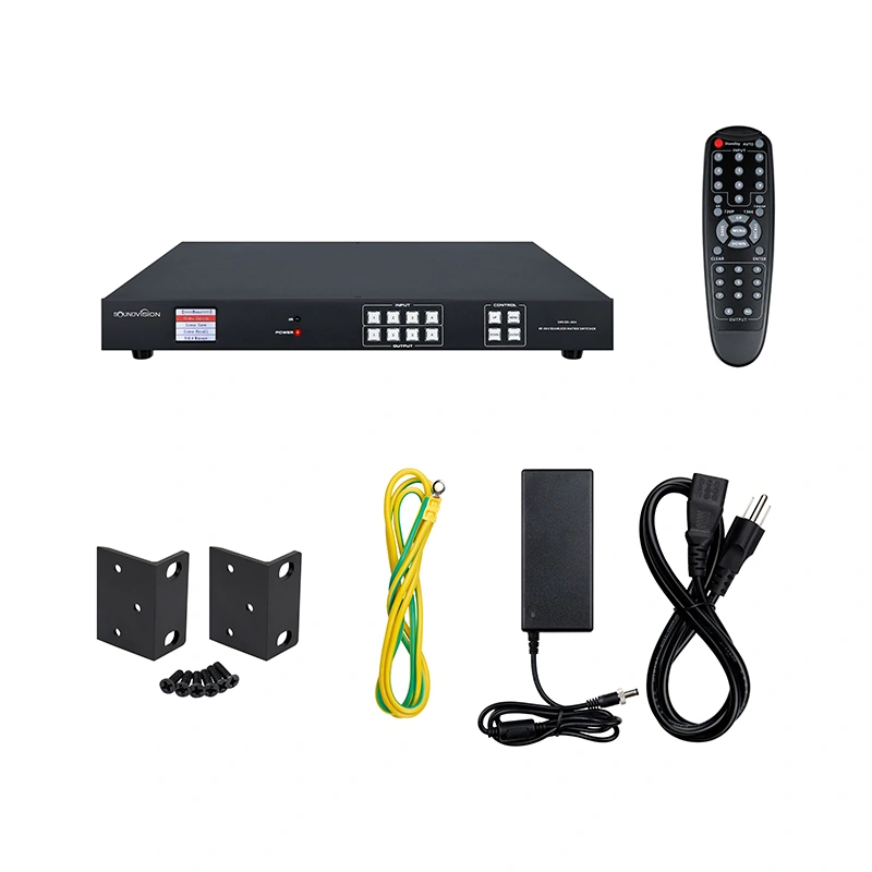 Soundvision Sms-Ed-404 เมทริกซ์สวิตช์ 4k 4 เข้า 4 ออก แบบไร้รอยต่อ Soundvision Sms-Ed-404 เมทริกซ์สวิตช์ 4k 4 เข้า 4 ออก แบบไร้รอยต่อ