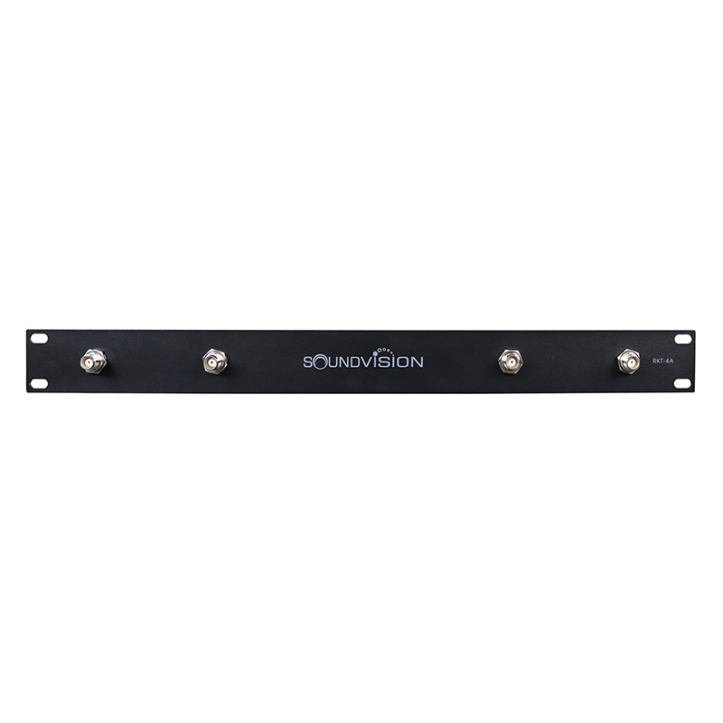 Soundvision Rkt-4a ชุดเพลทยึดเสาอากาศ 4 ต้น ขนาด 1u อุปกรณ์เสริมสำหรับชุดไมโครโฟนไร้สาย Soundvision Rkt-4a ชุดเพลทยึดเสาอากาศ 4 ต้น ขนาด 1u อุปกรณ์เสริมสำหรับชุดไมโครโฟนไร้สาย