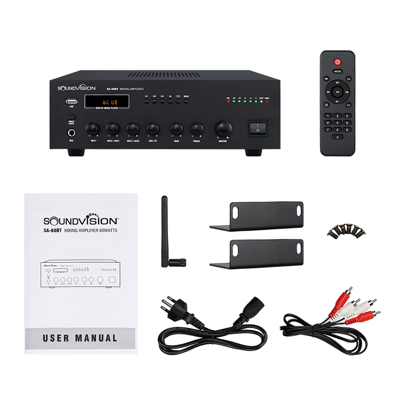Soundvision Sa-60bt มิกซิ่งแอมป์ 60 วัตต์ Soundvision Sa-60bt มิกซิ่งแอมป์ 60 วัตต์
