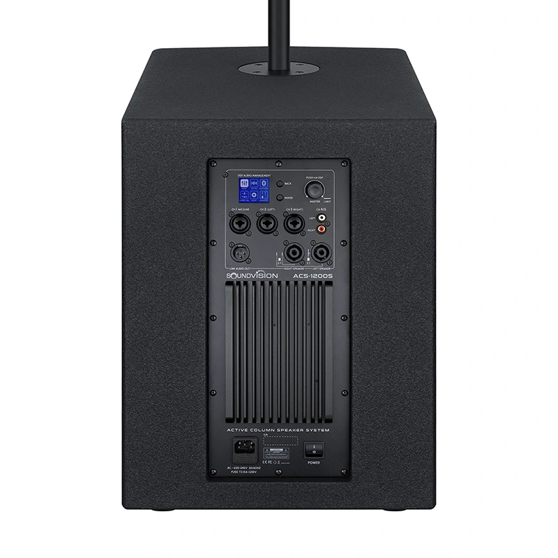 Soundvision Acs-1200s ชุดตู้ลำโพงแอคทีฟคอลัมน์ ขนาด 12 นิ้ว รองรับ Stereo Mode 2:1 Soundvision Acs-1200s ชุดตู้ลำโพงแอคทีฟคอลัมน์ ขนาด 12 นิ้ว รองรับ Stereo Mode 2:1