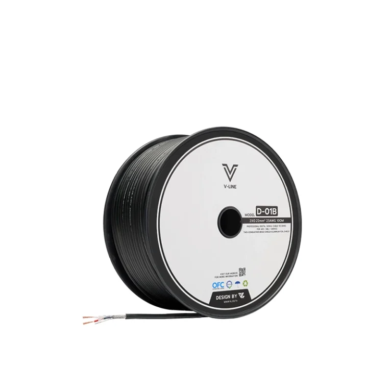 Vl-Audio V-Line D-01b สายสำหรับสัญญาณ Digital ขนาด 2 X 0.22 Mm² (ไม่มีหัวคอนเน็คเตอร์)