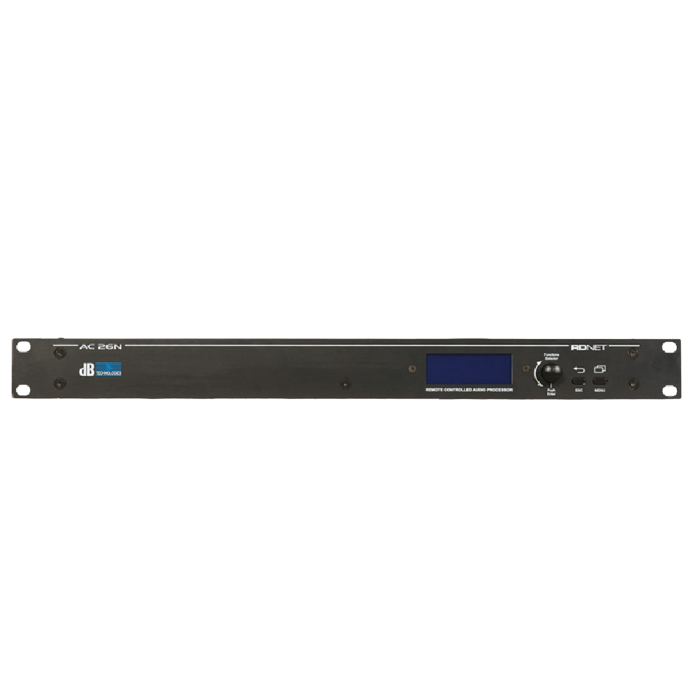 Dbtechnologies Ac26n โปรเซสเซอร์เสียง 2 Input / 6 Output มี Dsp Dbtechnologies Ac26n โปรเซสเซอร์เสียง 2 Input / 6 Output มี Dsp