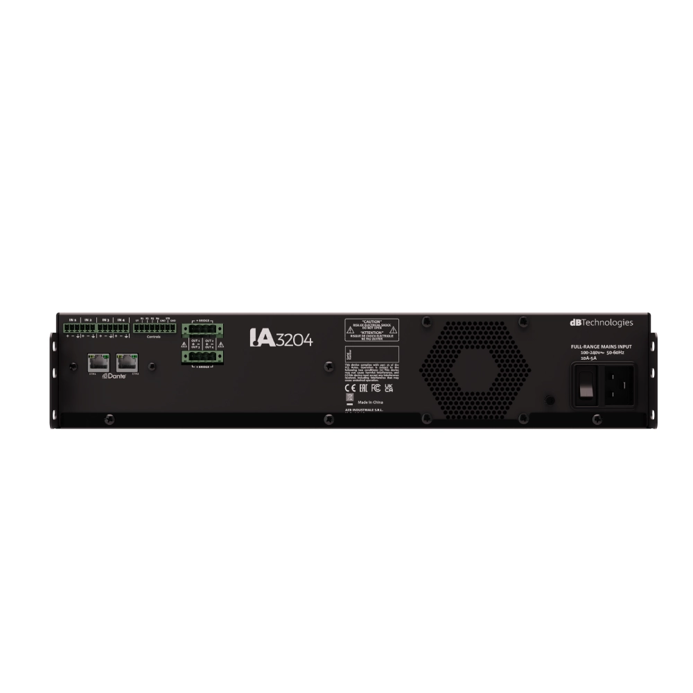 Dbtechnologies Ia3204 D เพาเวอร์แอมป์ 4 แชนแนล รองรับ Dante Dbtechnologies Ia3204 D เพาเวอร์แอมป์ 4 แชนแนล รองรับ Dante
