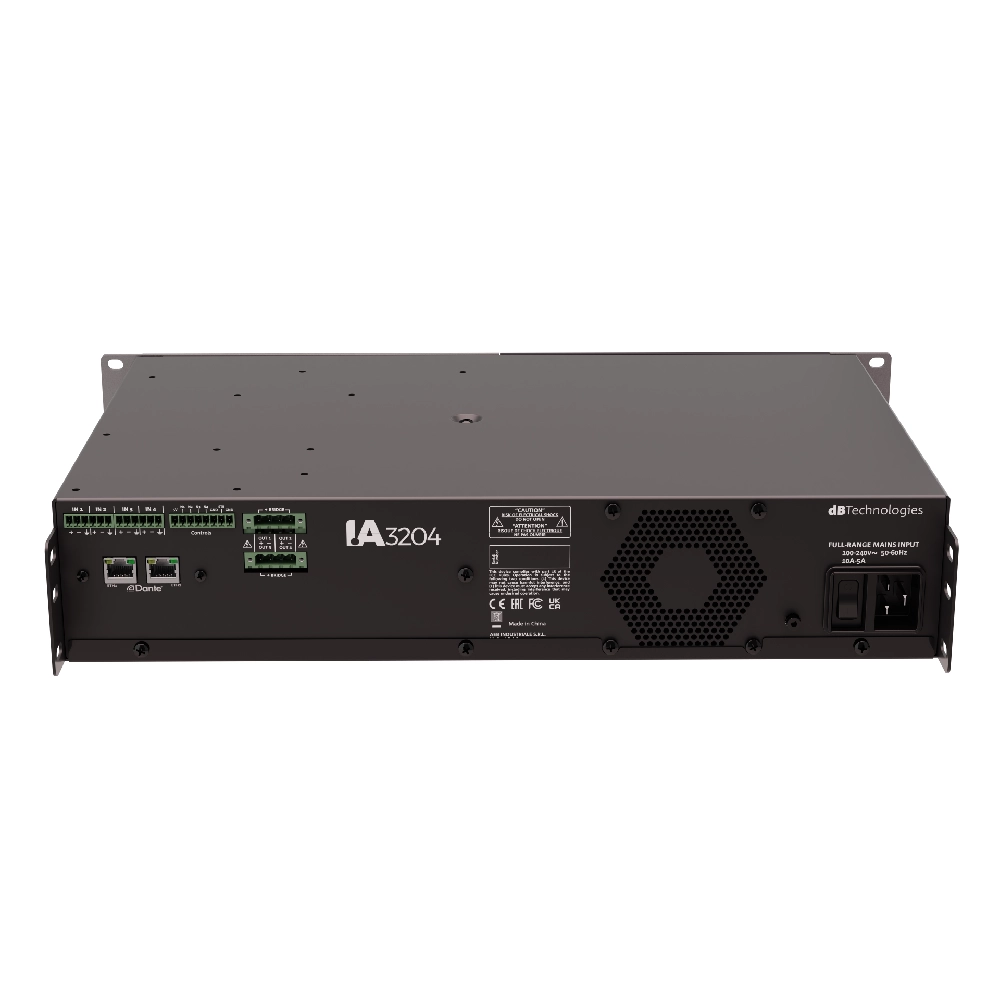 Dbtechnologies Ia3204 D เพาเวอร์แอมป์ 4 แชนแนล รองรับ Dante Dbtechnologies Ia3204 D เพาเวอร์แอมป์ 4 แชนแนล รองรับ Dante