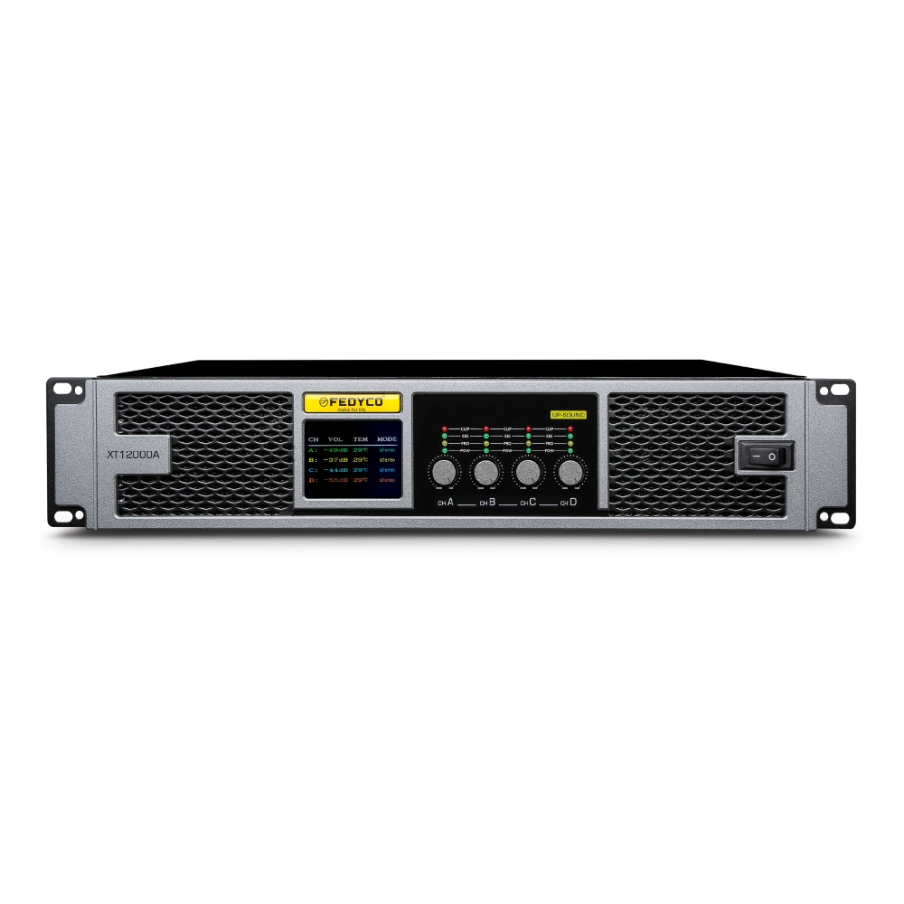 Fedyco Xt12000a เพาเวอร์แอมป์ 4 ชาแนล 4x1000w ที่ 8 โอห์ม Fedyco Xt12000a เพาเวอร์แอมป์ 4 ชาแนล 4x1000w ที่ 8 โอห์ม