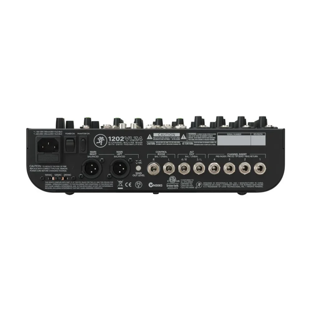 Mackie 1202vlz4 มิกเซอร์ 12 ช่อง Analog Mixer พร้อม Onyx Mic Preamps สำหรับสตูดิโอและงานแสดงสด Mackie 1202vlz4 มิกเซอร์ 12 ช่อง Analog Mixer พร้อม Onyx Mic Preamps สำหรับสตูดิโอและงานแสดงสด
