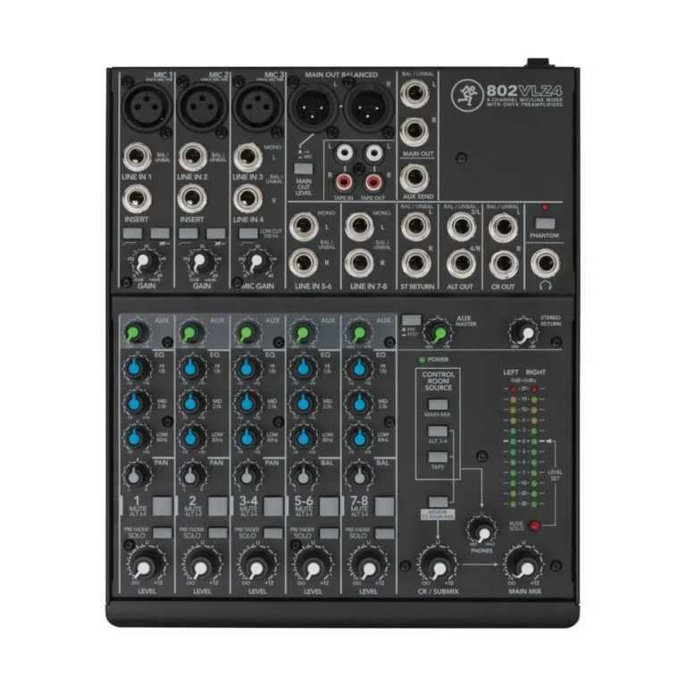 Mackie 802vlz4 มิกเซอร์ 8 ช่อง Analog Mixer พร้อม Onyx Mic Preamps สำหรับสตูดิโอและงานแสดงสด