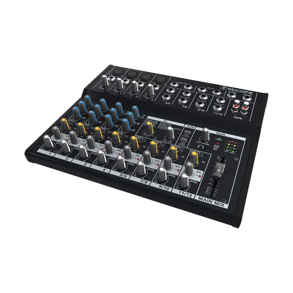 Mackie Mix12fx มิกเซอร์ 12 ช่อง Compact Analog Mixer พร้อมเอฟเฟกต์ในตัว สำหรับสตูดิโอ พอดแคสต์ และงานแสดงสด