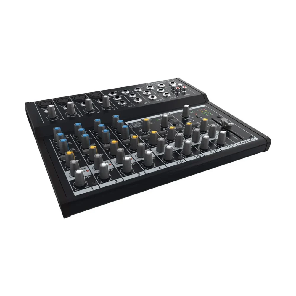 Mackie Mix12fx มิกเซอร์ 12 ช่อง Compact Analog Mixer พร้อมเอฟเฟกต์ในตัว สำหรับสตูดิโอ พอดแคสต์ และงานแสดงสด