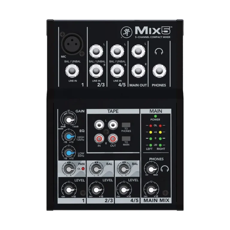 Mackie Mix5 มิกเซอร์ 5 ช่อง Compact Analog Mixer สำหรับสตูดิโอ พอดแคสต์ และงานแสดงสด